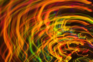 Neon koşuşturma satırları bulanık parlama soyut ışık lens