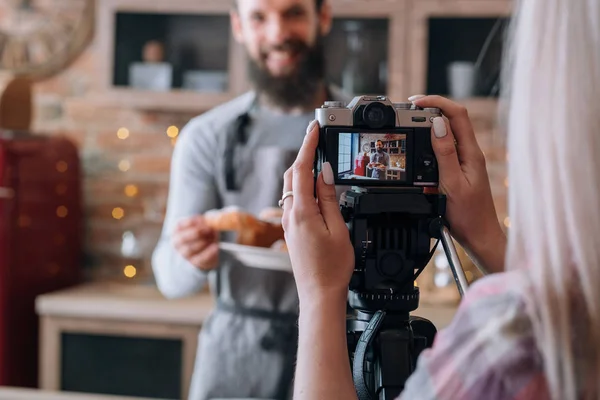 Blog culinario comida cocina hobby video tutorial —  Fotos de Stock