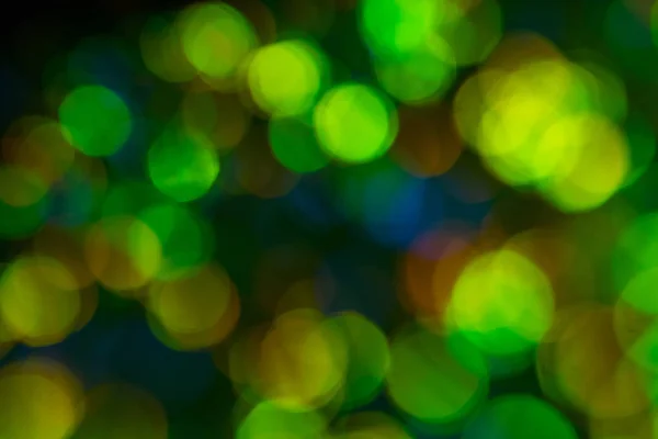 Blur lens flare lights green bokeh circle glow — Stock Photo, Image