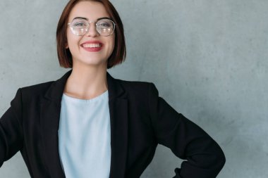 mutlu genç iş Bayan başarılı kariyer