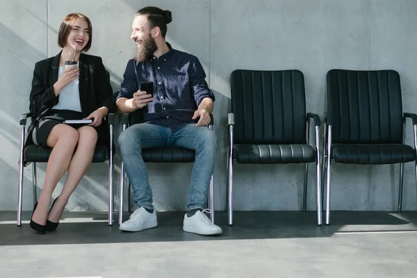 Entrevista de trabajo candidatos contratación de empresas — Foto de Stock