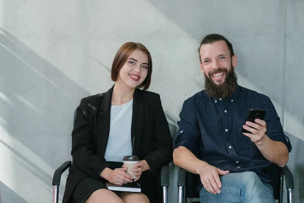 Entrevista de trabajo solicitantes éxito profesional — Foto de Stock