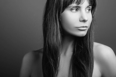 ilgi sakin duygu kız portre hayran