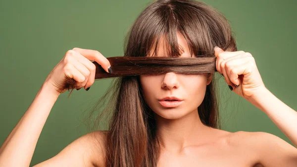 Přírodní péče o vlasy kosmetické prostředky krása — Stock fotografie