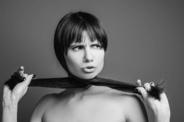 öfkeli düşmanca rahatsız duygu kadın portre