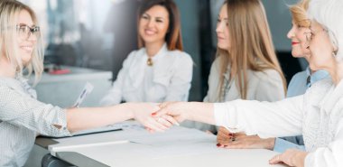 güçlü kadın iş iş görüşmesi işe