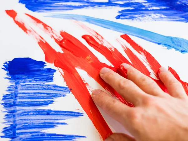 modern art therapy abstract finger painting