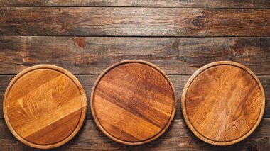 boş ahşap pizza tahtası rustik arka plan