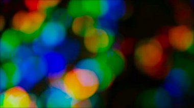 renkli lens parlama daireleri bulanıklık gece şehir ışıkları