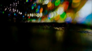 renkli lens parlama daireler gece ışıkları yansıtır
