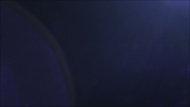 Lente bagliore blu bagliore sfocatura luna effetto luce scintilla — Video Stock
