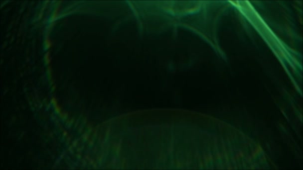 Lens flare grön abstrakt glöd oskärpa ljuseffekt — Stockvideo