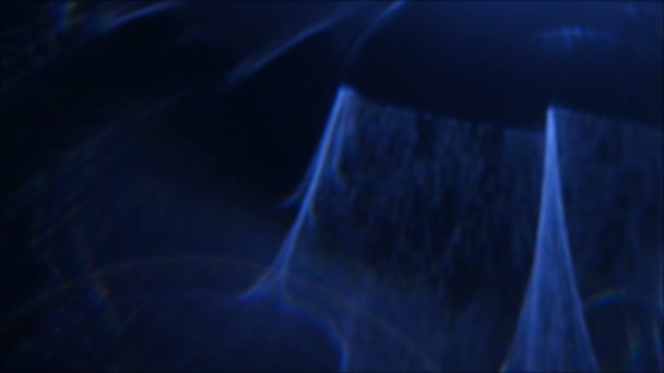 Čočka záře modrá abstraktní záře rozostření světelný efekt — Stock video