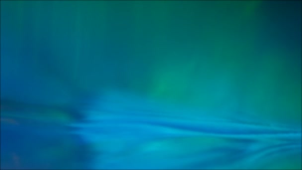 镜头耀斑蓝色绿色发光模糊北极光效果 — 图库视频影像