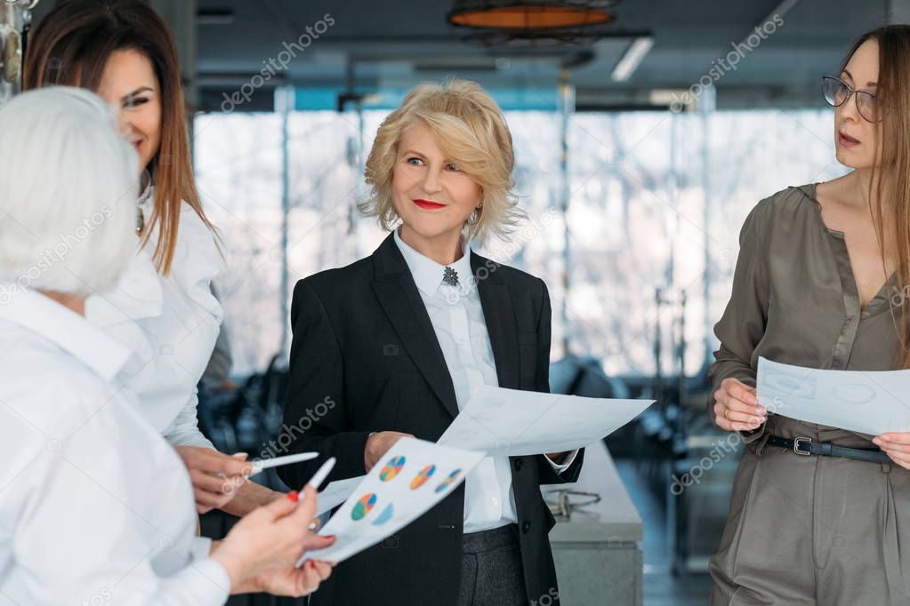 corporate meeting successful business women