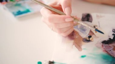 sanatçı boyama suluboya resim el sketchbook
