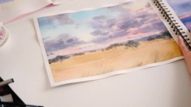 suluboya sanat manzara ressam sketchbook