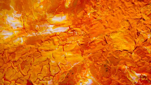 Farba malowane pomarańczowy pustynia streszczenie suchy sztuka tło — Zdjęcie stockowe