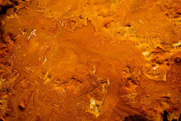 Абстрактний помаранчевий фарба фону мармуровий ефект суміш — стокове фото