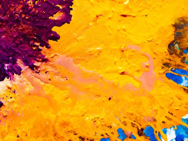 Абстрактное фиолетовое желтое рисование — стоковое фото