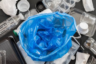 atık yönetimi boş plastik torba çöp