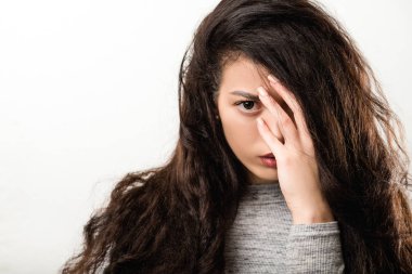 depresyon sorun kadın yoğun bakmak sabit bakış