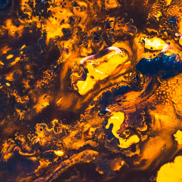 Abstrato laranja marrom tinta acrílica fundo arte — Fotografia de Stock