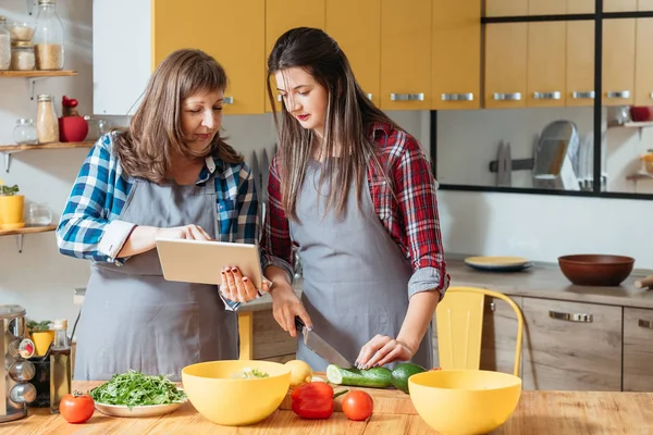 Online matlagningskurs vegan hälsosam mat recept — Stockfoto
