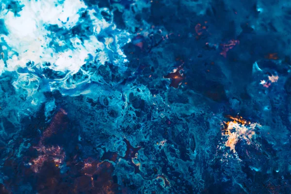 Абстрактний синій морський поверхневий риф фарби фону — стокове фото
