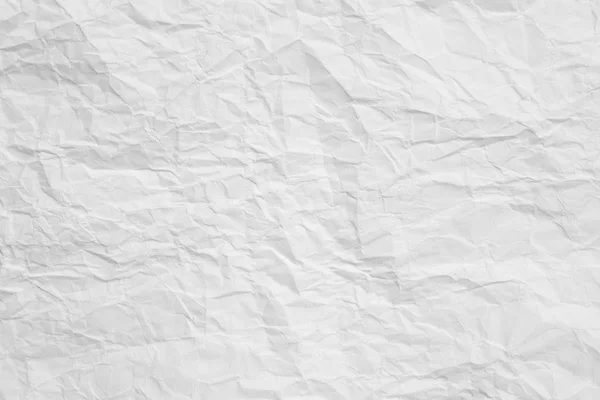 Witte verfrommeld papier achtergrond abstract gerimpeld — Stockfoto