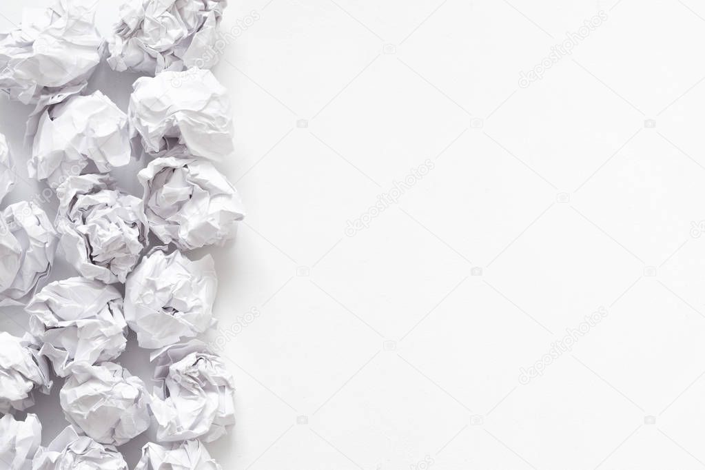 forest protection paper ball pile white background