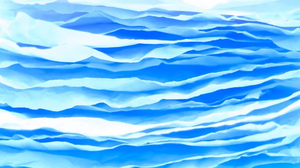 Blaue Papierschichten stapeln abstrakten Hintergrund wellig — Stockfoto