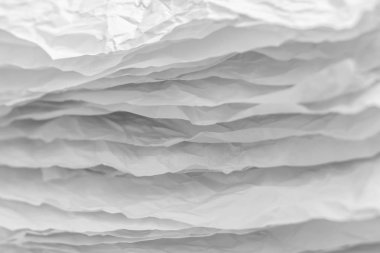 beyaz buruşmuş kağıt katmanları sanat arkaplanını istifliyor