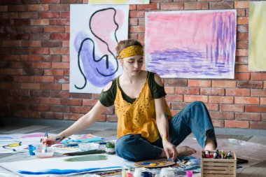 hobi rekreasyon kadın sanatçı resim sanat eserleri
