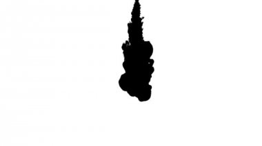 izole beyaz maske siyah duman mürekkep su sıvısı