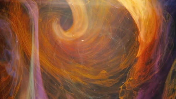 Galaxy Swirl gemengde verf whirlpool abstracte beweging — Stockvideo