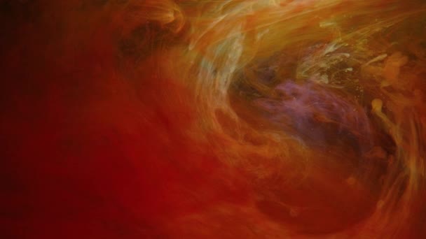 Galaxy swirl mixed paint whirlpool abstract motion — Stock Video
