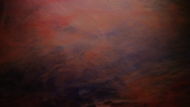 Эффект дыма пространство ветра абстрактный красочный поток чернил — стоковое видео