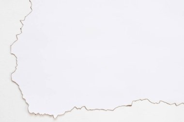 yanmış kağıt beyaz arka plan boş el yazması