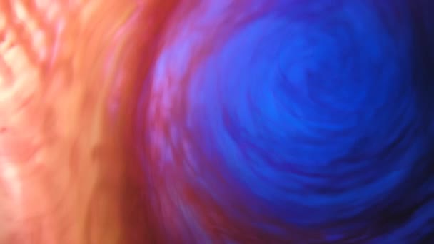 Abstract colorful vortex ink motion lens flare — Stock Video