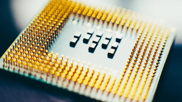 Componente de computador de ciência microeletrônica cpu — Fotografia de Stock