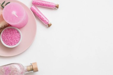 gevşeme sağlık pembe banyo tuz sabun mum