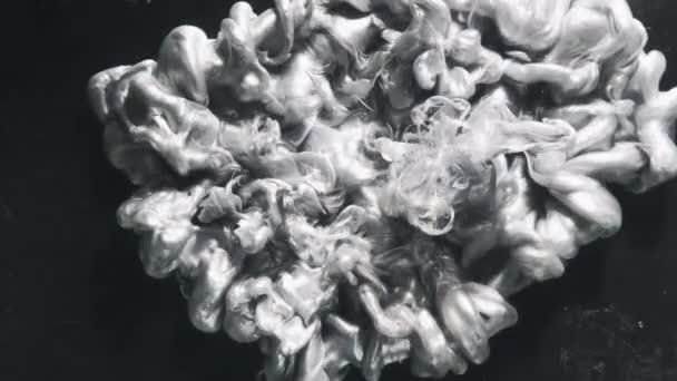 Ink motion fluid paint swirl storm explosion cloud — Stock Video