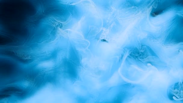 Atrament chmura dym farba mieszane niebieski ruch — Wideo stockowe