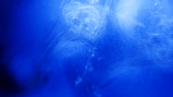 Μελάνι σύννεφο κίνηση μπλε ήρεμο νερό κινουμένων σχεδίων — Αρχείο Βίντεο