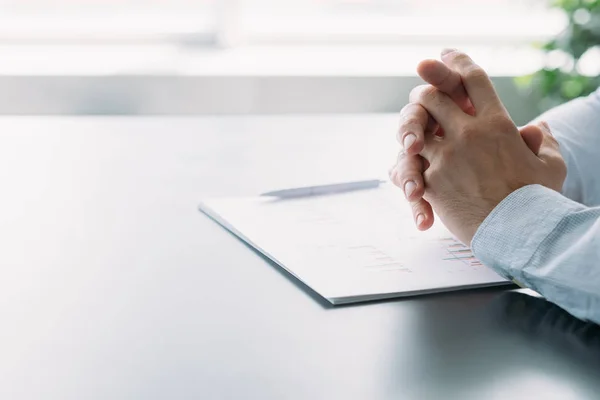 Human resources hr manager listening applicant — Stock Photo, Image