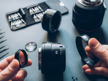 elektronik cihaz bakım fotoğraf kamera lens