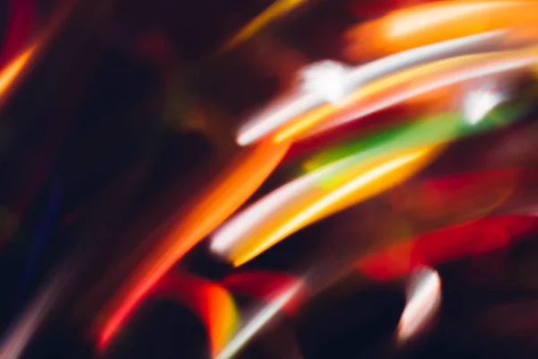 Vervagen partij lichten beweging oranje rode gloeiende lijnen — Stockfoto