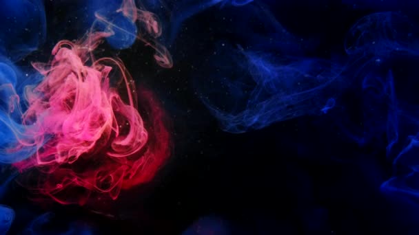 Inkt lek Magic Poison roze blauwe Vape smog Stardust — Stockvideo