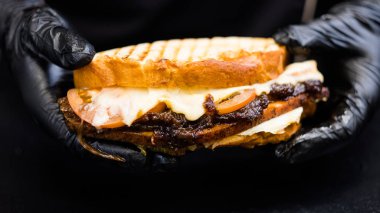 ızgara restoran füme hindi göğüs sandviç